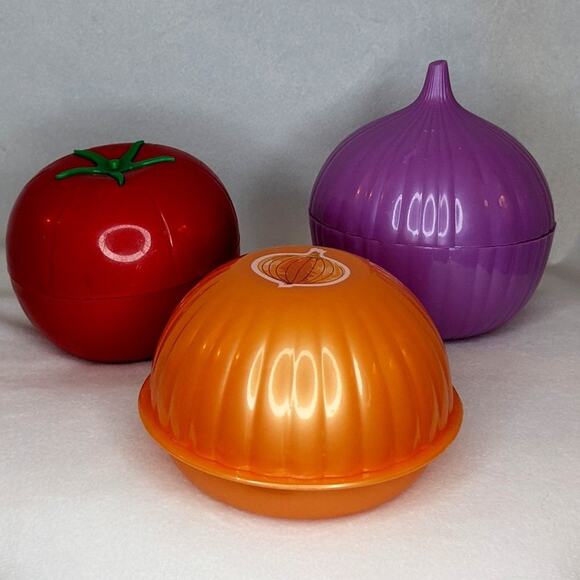 Vintage Kitchen Food Storage Vegetable Containers - Picture 1 of 4